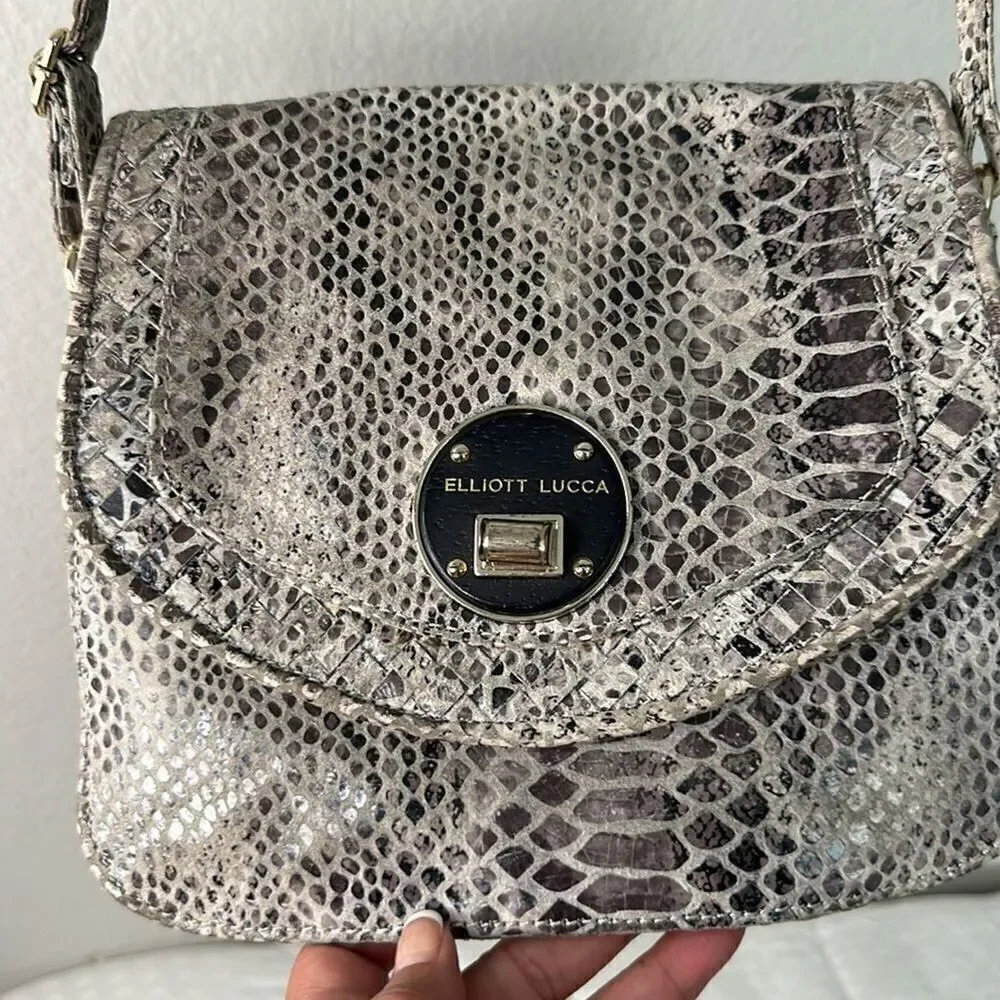 Elliot Luca crossbody snake skin print